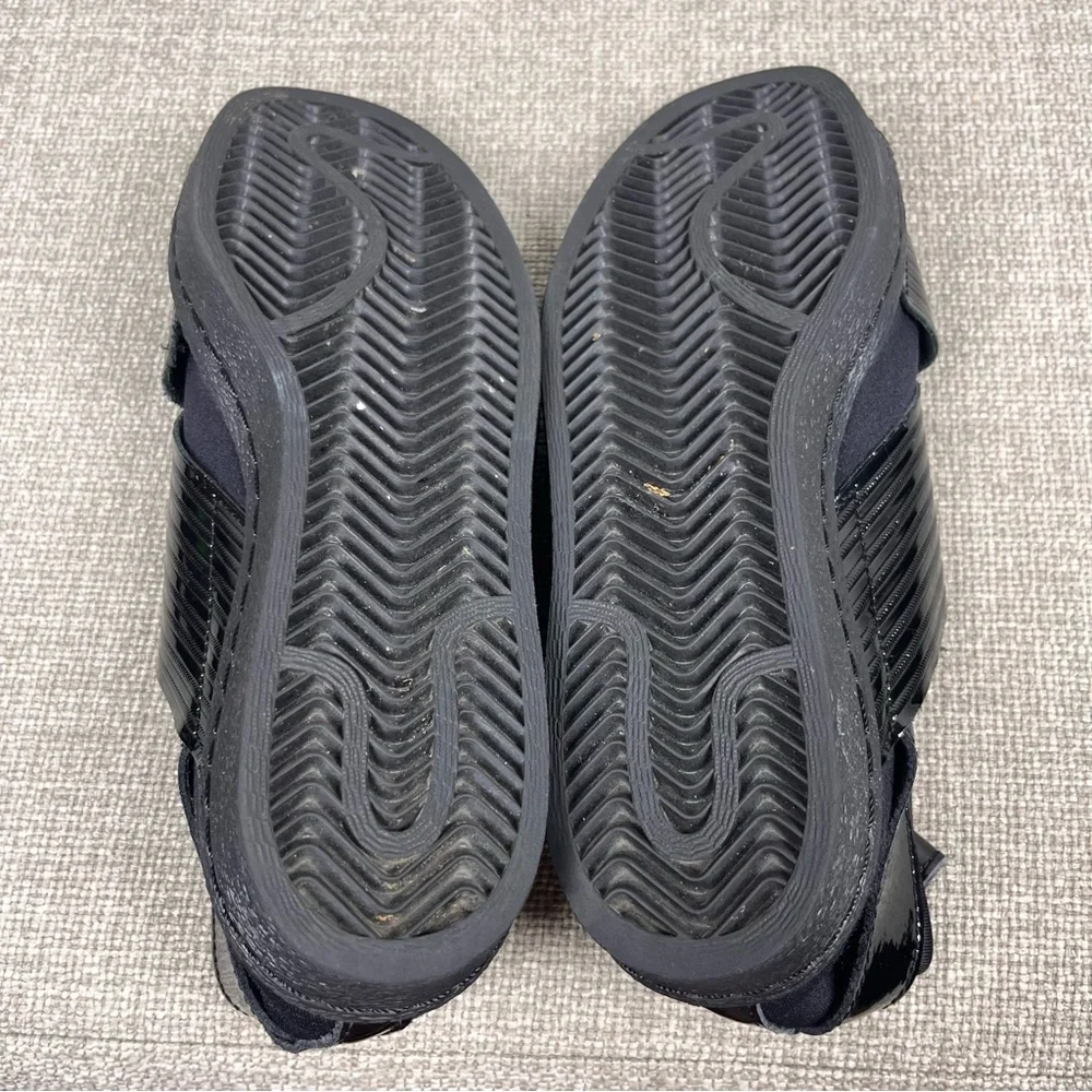 Adidas Women's Originals Superstar All Core Black Slip-On Shoes Sneakers Size 6